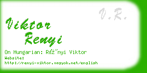 viktor renyi business card